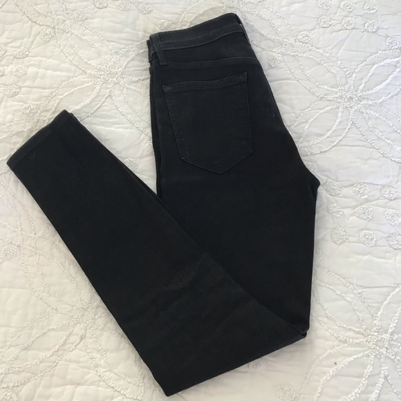 J Brand Jeans Womens Size 26 Black Alana Coated Denim High-Rise Crop - Picture 4 of 12